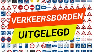 Alle verkeersborden uitgelegd  ezelsbruggetjes GEGARANDEERD op theorieexamen [upl. by Aelak740]