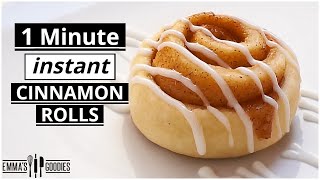 1 Minute INSTANT Fluffy CINNAMON ROLLS [upl. by Gelhar15]