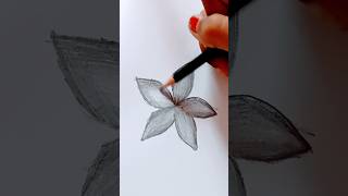 flower realistic drawing tutorial😱shorts [upl. by Noland463]