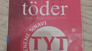 TÖDER DENEME SINAVI YORUMUM yks tyt [upl. by Winzler]