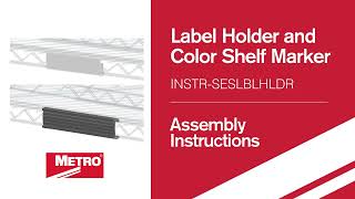 Assembly  Label Holder and Color Shelf Marker [upl. by Orose]