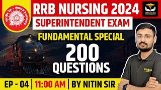 RRB NURSING SUPERINTENDENT EXAM  RRB NURSING OFFICER CLASSES  NITIN SIR  WISDOM NURSING CLASSES [upl. by Hsizan]