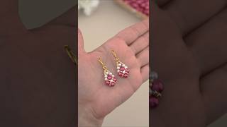 Pearl Beads Earring Design How to Make Beautiful Earrings with Beads  Pearl Jewelry Making at Home [upl. by Alis]