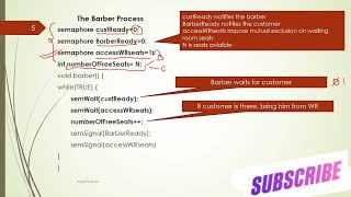 Part 10 Sleeping Barber Problem Classical synchronisation problem Critical section problem  OS [upl. by Furiya160]