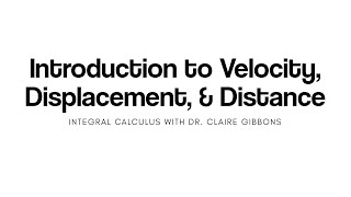 Introduction to Velocity Displacement amp Distance [upl. by Annibo]