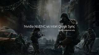 OBS Quality  Nvidia NVENC vs Intel Quick Sync [upl. by Mauchi]