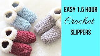 15 Hour Crochet Slippers for BeginnersSo squishy [upl. by Edrahc]