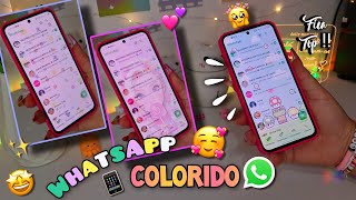 WHATSAPP COLORIDO USANDO APENAS UM APLICATIVO 😱😍❤ ficou incrivel [upl. by Gnuhn]