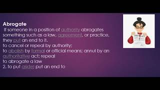 quotExpanding Your Vocabulary How to Incorporate Abrogate into Your Speechquot [upl. by Farver]