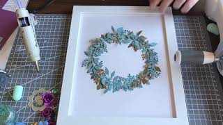 Make a Home Décor Frame  Sizzix Floral Wreath Craft Box [upl. by Ahsiea]