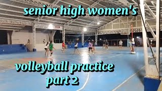 Senior high womens volleyball practice part 2 [upl. by Annahavas606]