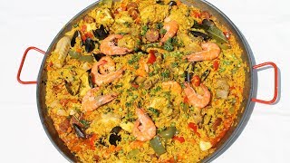 How to make Paella Delicious Spanish Rice with Seafood  Morgane Recipes [upl. by Anikehs]