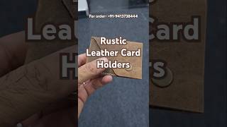 Rustic Leather Card Holder DIY Rustic Leather handmade leathercraft leather shorts [upl. by Sand]