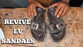 Louis Vuitton Sandal Refurbish [upl. by Noswal]