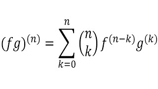 Leibniz rule for derivatives  proof binomial theorem connection [upl. by Lewin526]