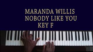 MARANDA WILLIS Nobody Like You Lord Piano Chords Tutorial For Beginners [upl. by Arihsa24]