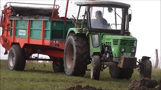 Mistfahren mit Deutz D 6206  Kemper Streuer und D 7807 [upl. by Hebel]