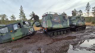 Hägglunds Bandvagn 206 Stuck in the mud being towed [upl. by Britton44]