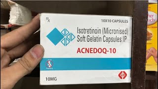 Acnedoq 10mg TABLET uses  price  composition  dose  side effects  review  in hindi [upl. by Howell]