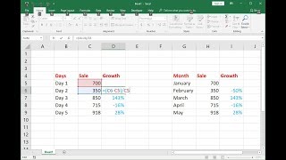 How to Calculate DailyMonthly Percentage Growth In MS Excel Easy [upl. by Akemor]