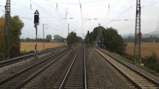 HD720cam Führerstandsmitfahrt Rheintalbahn Schliengen  Freiburg Hbf  Riegel [upl. by Engedus]