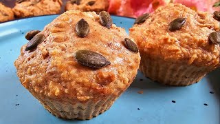 Flourless Oatmeal Muffins Recipe For A Healthy Breakfast No Butter No Oil [upl. by Nickolaus]