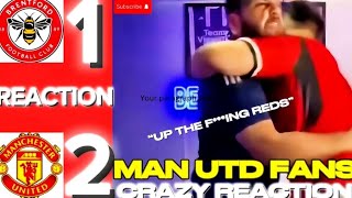 MAN UTD vs BRENTFORD 21  MAN UTD FANS CRAZY REACTION‼️ REACTION FROM THE BEARDEDMANCS🍿 [upl. by Garnett]