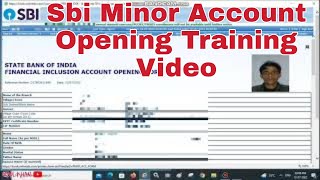 Sbi Minor Account sbi opening online  Minor Account Opening Training vedio Full Process Online [upl. by Oiziruam627]