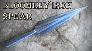 Bloomery iron spear head forging process [upl. by Mckee]