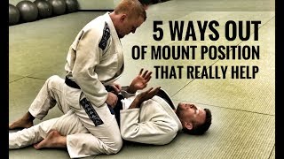 JiuJitsu Escapes  5 Ways Out of The Mount [upl. by Brom]