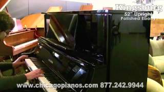 New  Kingsburg 52quot Upright Piano  Polished Ebony [upl. by Roter]