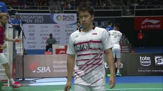 OUE Singapore Open 2017  Badminton SF M3MD  GidSuk vs BoeMog [upl. by Kain169]