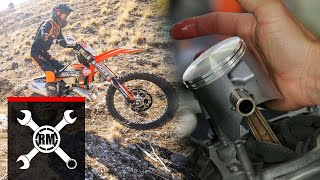 How To Rebuild the Top End on a KTMHusqvarnaGasGas 250 amp 300 2Stroke TPI [upl. by Dreher]