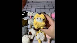 Cat Keychain Crochet🐱✌🏻crochet amigurumihandmadetutorialcrochetpatternscrochetingkeychain [upl. by Plante]