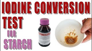 IODINE Starch Conversion test  Mash Conversion  Iodophor or Betadine [upl. by Aicele]