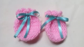 Como Hacer Mitones Para Bebe en Crochet ♥ Damary ♥ [upl. by Atiuqehc]