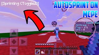 HOW TO GET TOGGLE AUTO SPRINT ON MCPE  EASYAZ [upl. by Uahsoj]