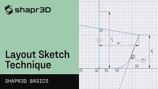 Layout Sketch Technique Motorcycle Frame Design part 1  Shapr3D Basics [upl. by Mellette]