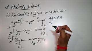 KIRCHHOFFS LAWS  CURRENT LAW  VOLTAGE OR LOOP LAW [upl. by Bathsheeb]