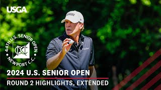 2024 US Senior Open Highlights Round 2 Extended Action from Newport Country Club [upl. by Cohdwell]