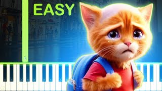 MIAW MIAW MIAW TIKTOK SAD SONG  EASY Piano Tutorial [upl. by Sewell]