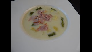 Spargelcremesuppe mit Einlage richtig lecker [upl. by Demmahom]