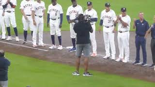 Houston AstrosAL West Champs 4th straight year lineupsintrosOpening Day32824 [upl. by Martynne]