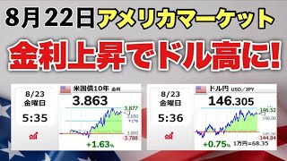 【アメリカ】金利上昇は利下げしないフラグか？アメリカ経済指標がたくさん出たけど、景気は結局強いの？弱いの？（8月23日 前場） [upl. by Swan]