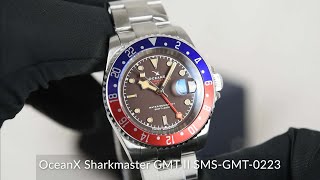 OceanX Sharkmaster GMT II SMSGMT0223 [upl. by Sidwohl145]