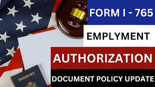 USCIS Latest on EAD  Employment Authorization Document  Policy Update [upl. by Nedaj]