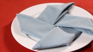 How to Fold a Napkin into a Pinwheel  Napkin Folding [upl. by Hnib]