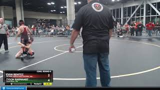 Middle School 97 Tyson Barnhart Team Real Life Vs Evan Benitez Victory WrestlingCentral WA [upl. by Meli]