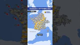 Météo du Dimanche 8 au Mardi 10 Septembre 2024 [upl. by Amalbena]