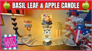 NEW BASIL LEAF amp APPLE CANDLE REVIEW PLUS COUPONS at Bath amp Body Works bathandbodyworks [upl. by Aicissej]